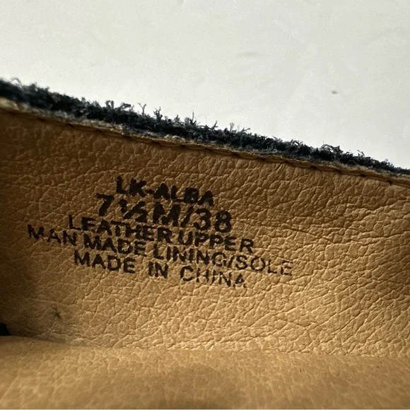 Lucky Brand Ballet Flats Square Toe Preppy Ballerina Shoes Blue Slip On 7.5 - Picture 8 of 8